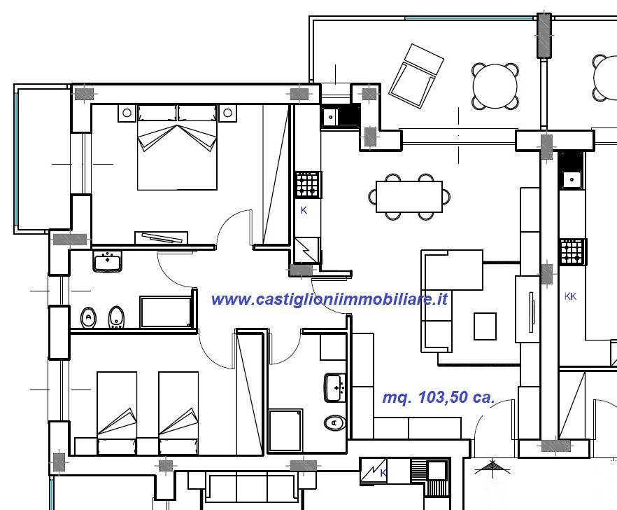 Trilocale mq. 1035,50 ca.