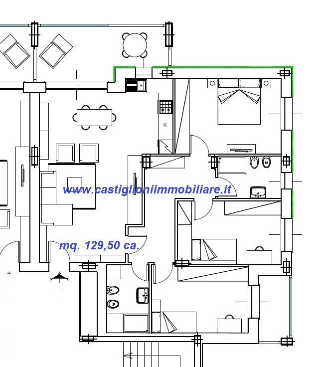 Quadrilocale mq. 129,50 ca.