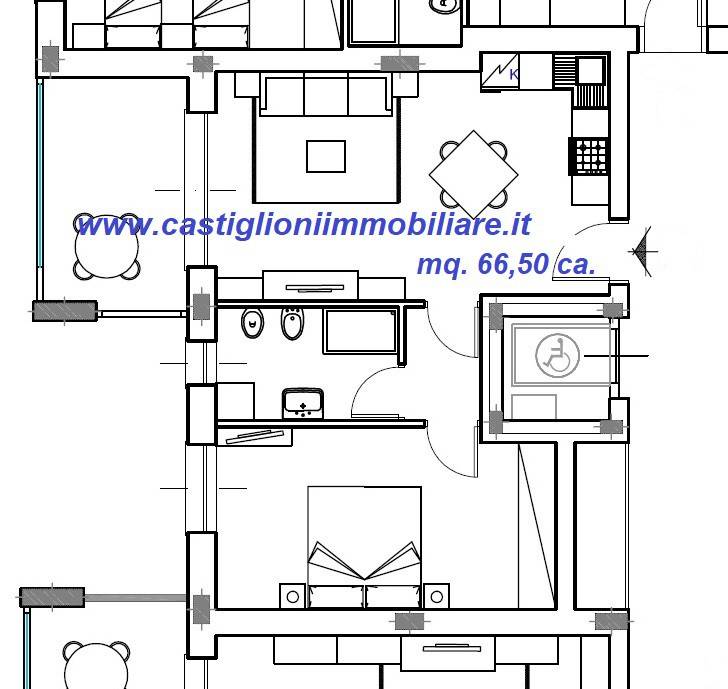 Bilocale mq. 66,50 ca.