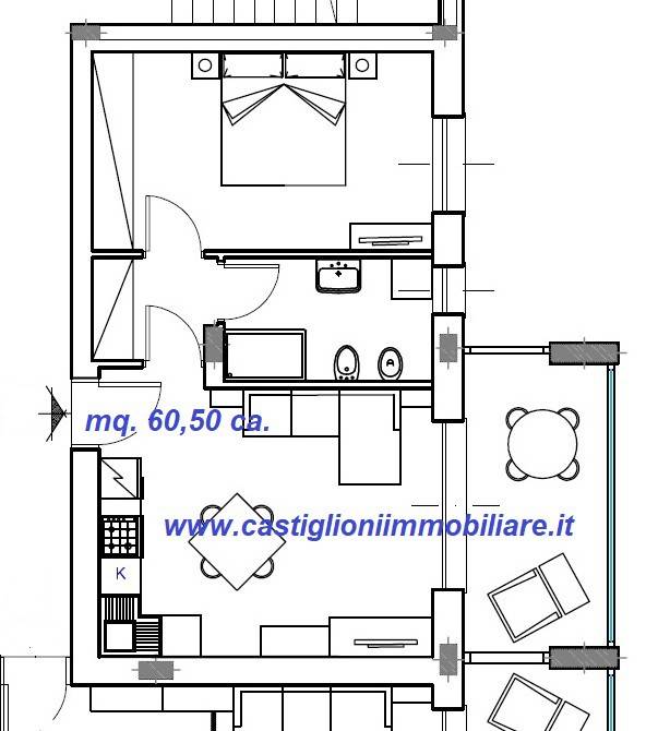 Bilocale mq. 60,50 ca.