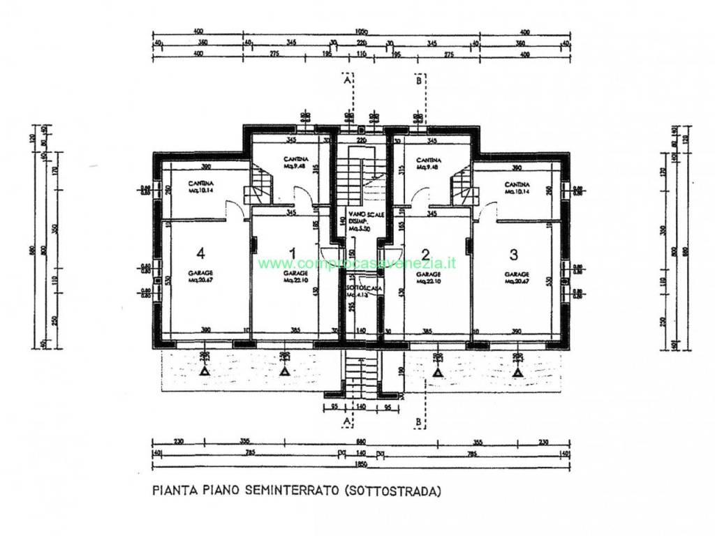 plani seminterrato