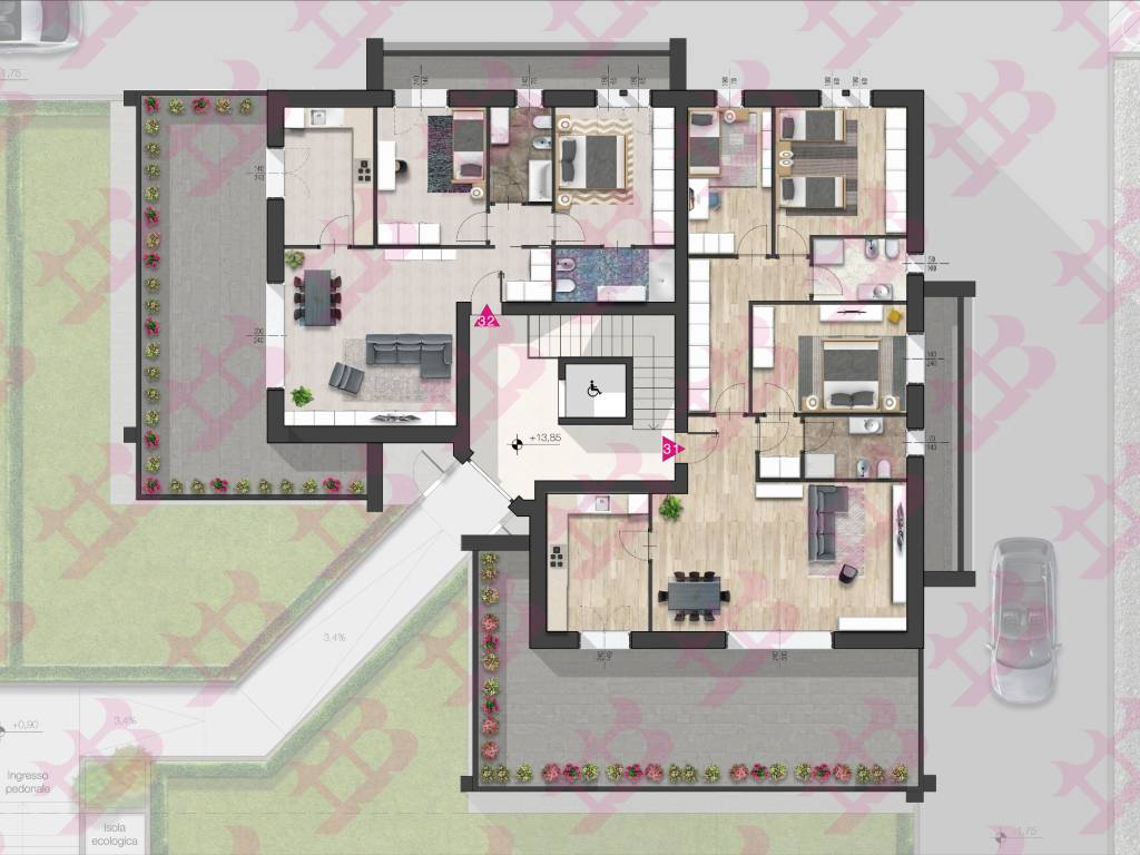 Casa B, piano attico