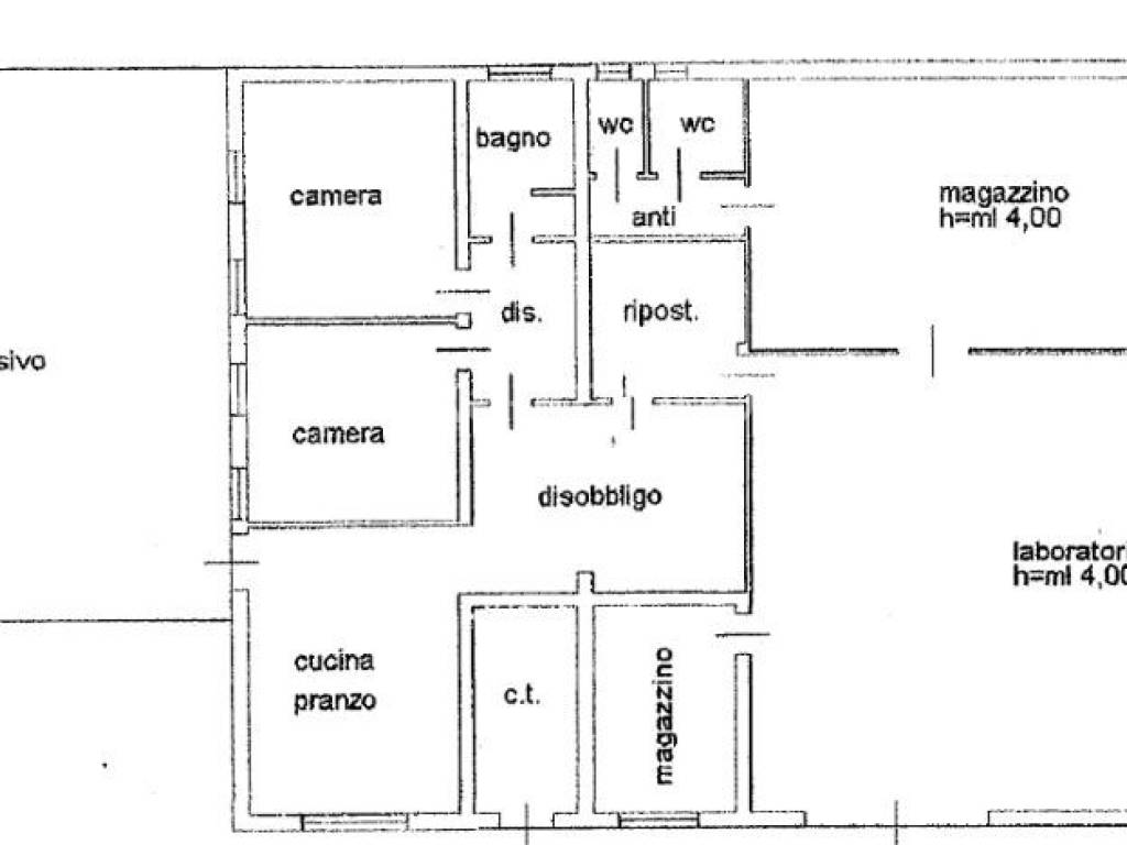 capannone e  appartamento