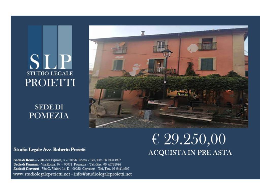 Asta per appartamento, largo Massimo d'Azeglio 2 Rocca di Papa Asta per appartamento, largo Massimo d'Azeglio 2 Rocca di Papa