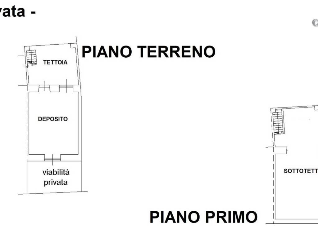 Planimetria piano terra e primo piano