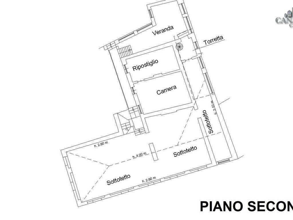 Planimetria piano secondo