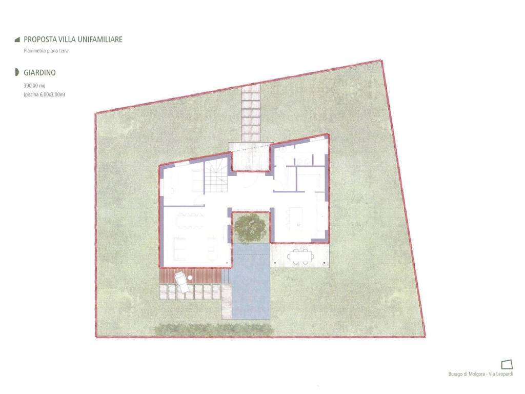 esempio progettuale con piscina