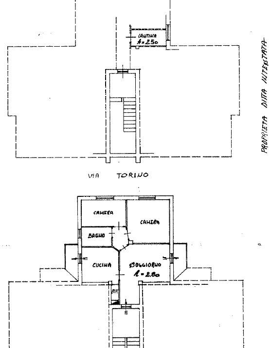 Pianta appartamento e cantina