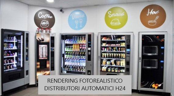 rendering negozio distributori automatici