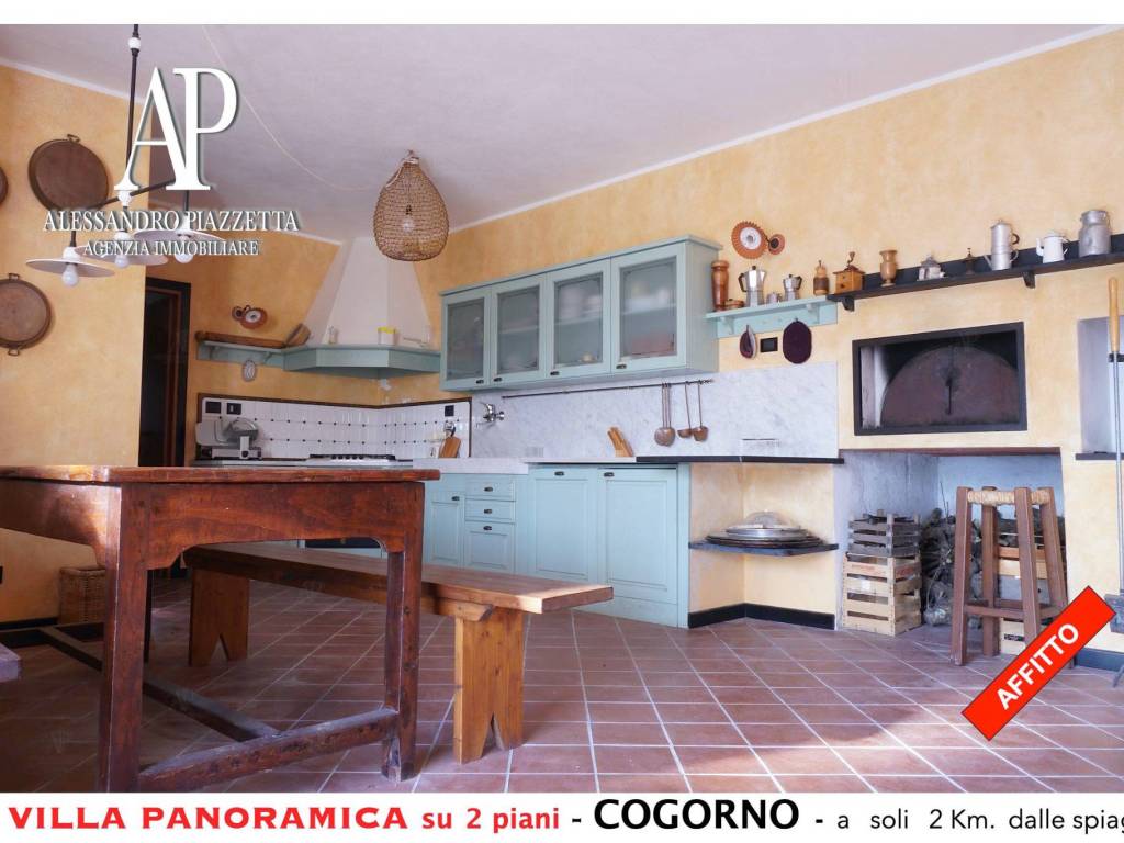 Ampia zona giorno con forno a legna piano terra