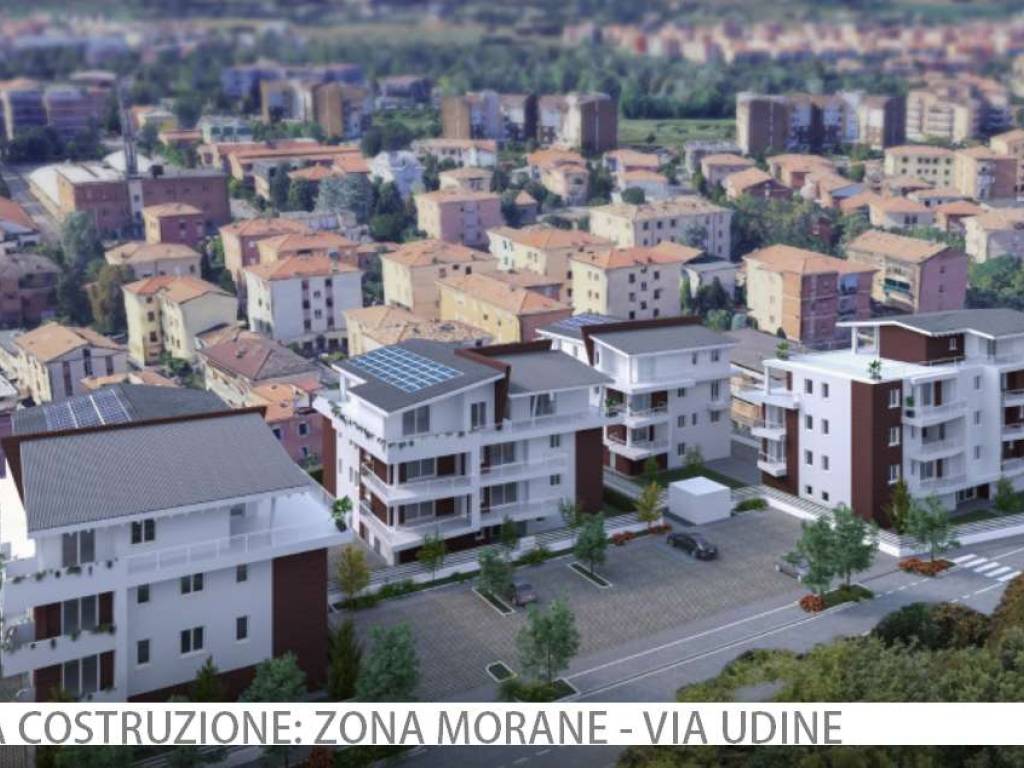 Vendita Appartamento Modena. Quadrilocale in via Udine. Nuovo, secondo  piano, posto auto, con terrazza, riscaldamento centralizzato, rif. 99614240