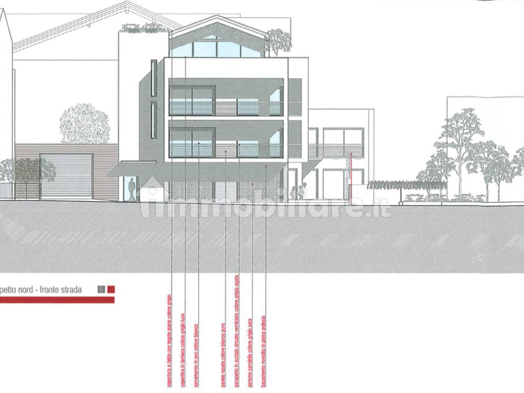 prospetto nord fronte strada