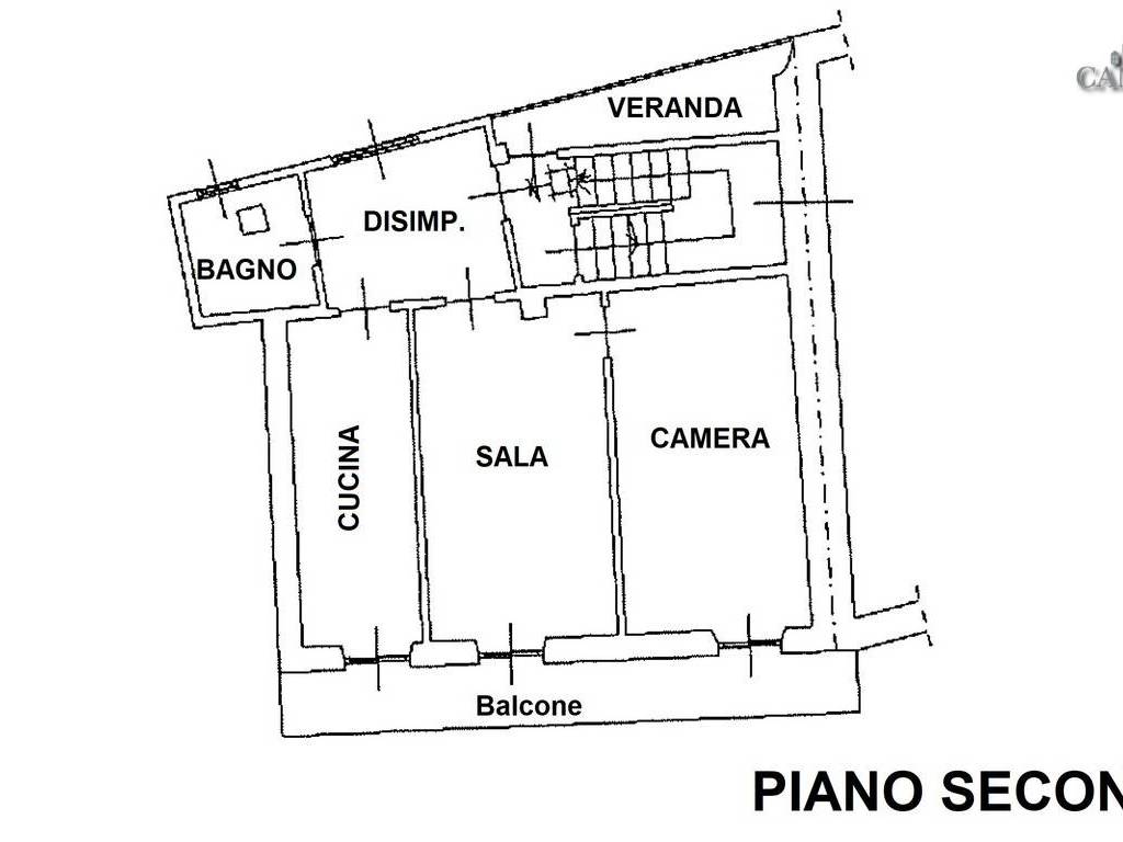 Planimetria secondo piano