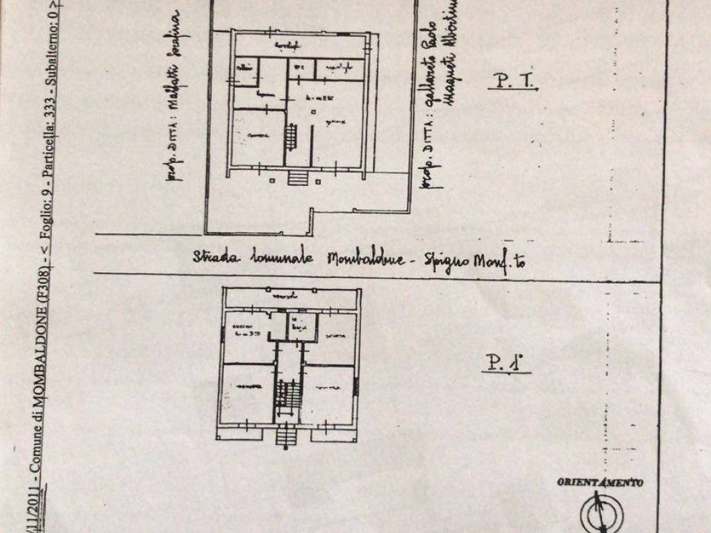 15.	Plan showing ground floor (at top) and upper floor (below)