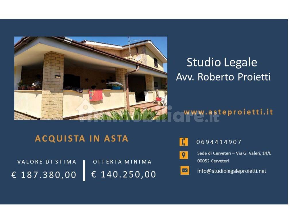 Asta per villa, via Caposaldo di Sella Culqualber 8 Fiumicino