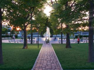 Parco con fontana