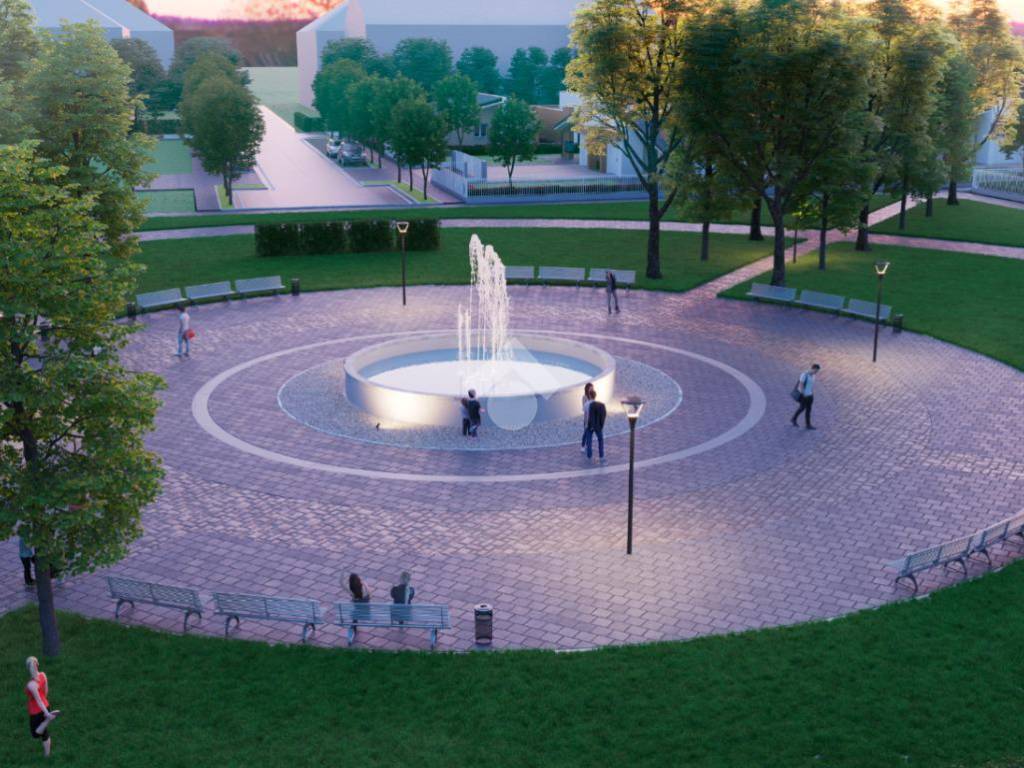 Parco con fontana