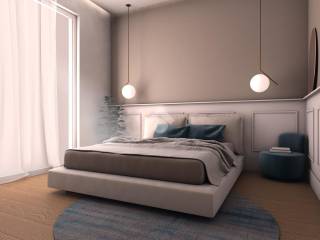 Camera da letto rendering 3D