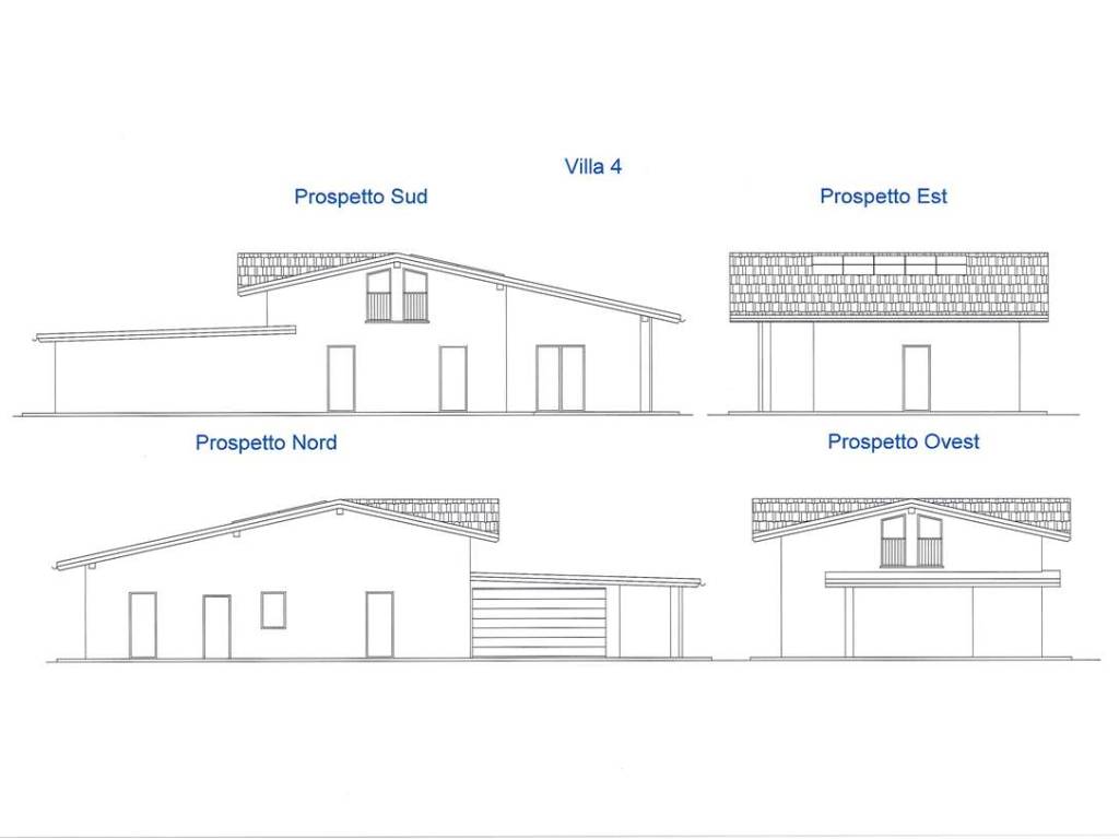 Render villa 4 - Prospetti