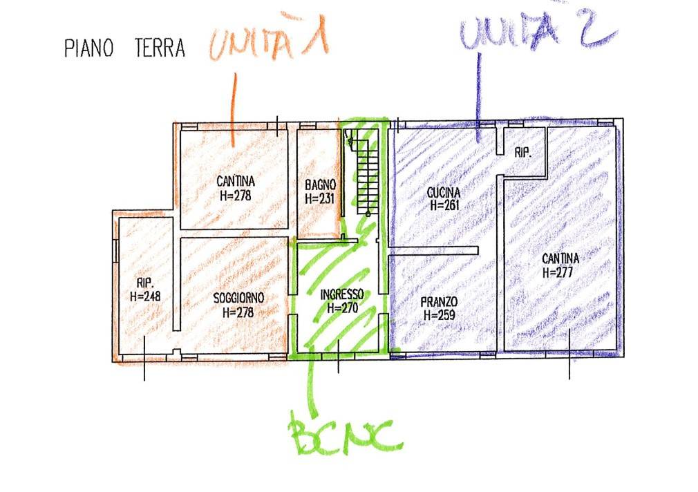 Ripartizione piano terra