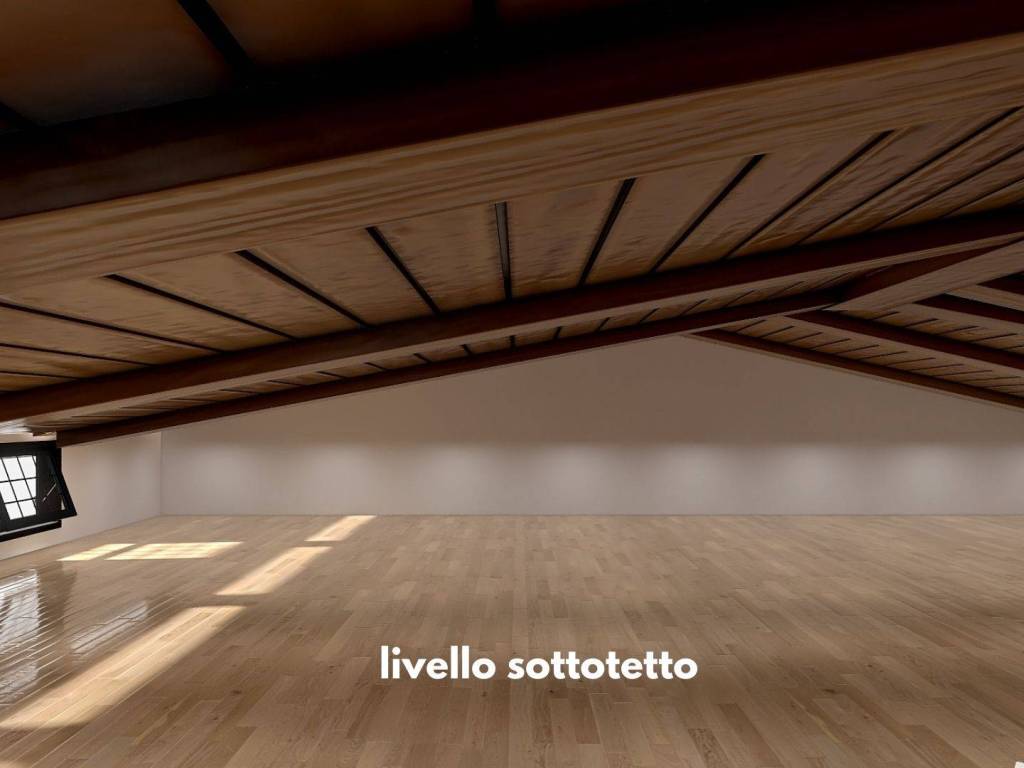 piano sottotetto - rendering nuova copertura