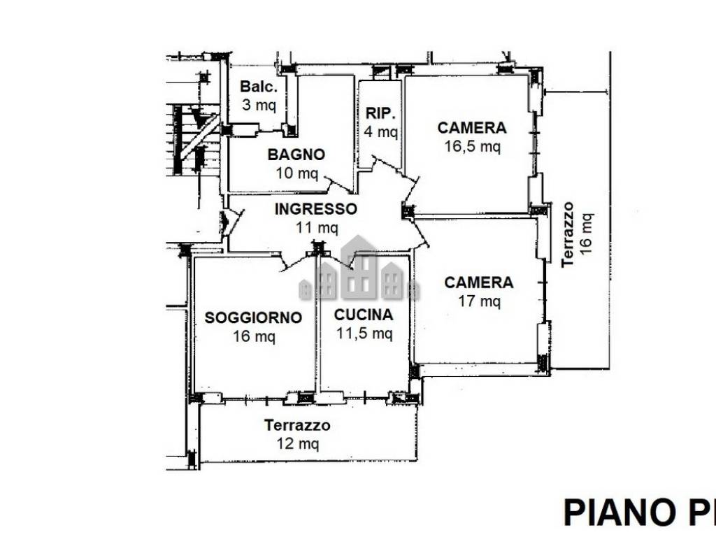 Planimetria piano primo