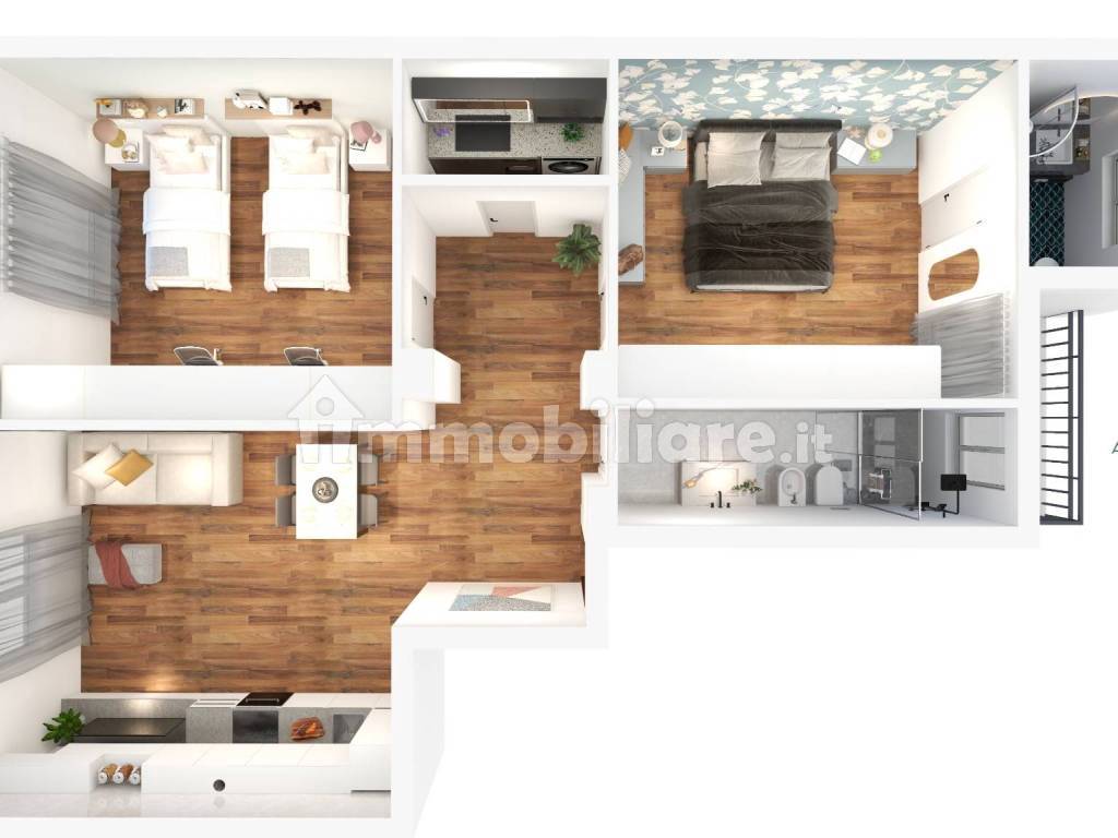 render nuova disposizione planimetrica