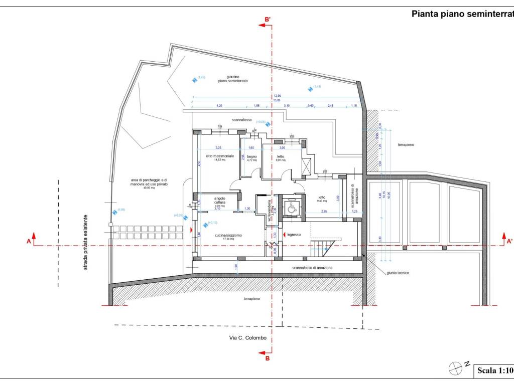 Piano Seminterrato da progetto