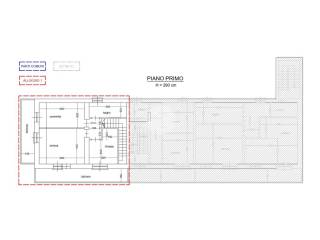 planimetria proposta di trasformazione del piano primo