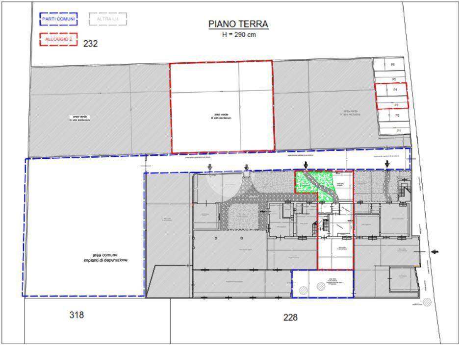 piantina di proposta per suddivisione piano terra