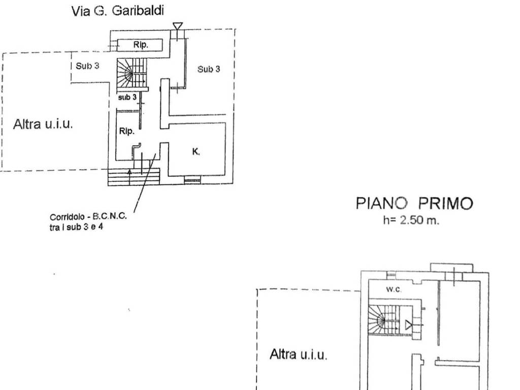 planimetria via giuseppe garibaldi zumpano