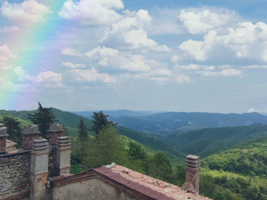 la vista dalla torre del castello