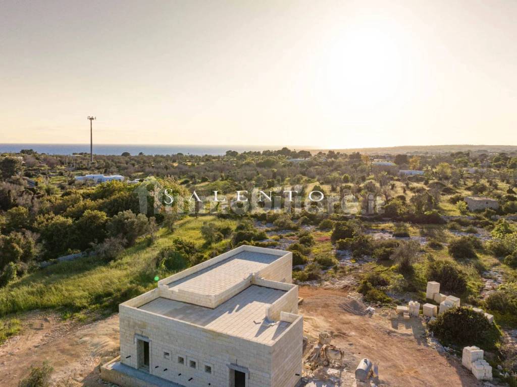 Vista drone villa rustico