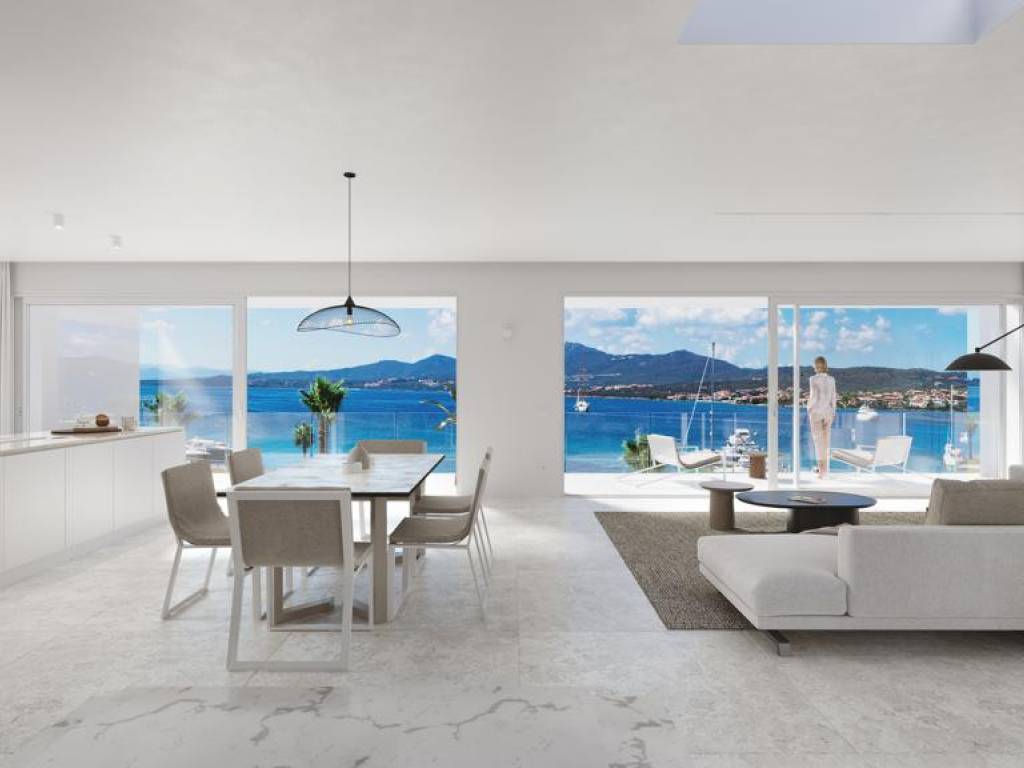 Salotto vista mare con cucina opensace