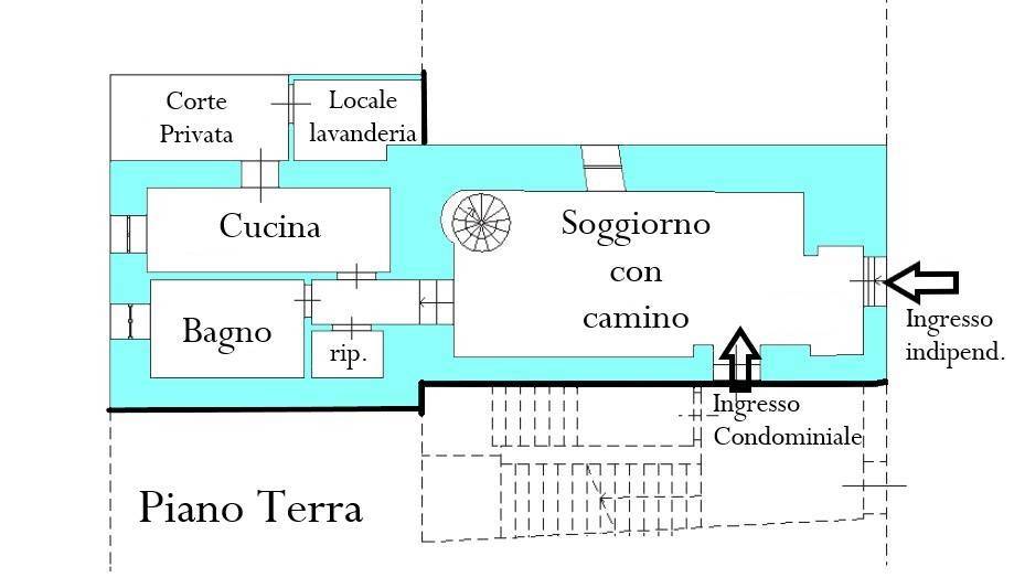 planimetria piano terra stato attuale