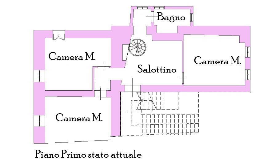 planimetria 1° piano stato attuale