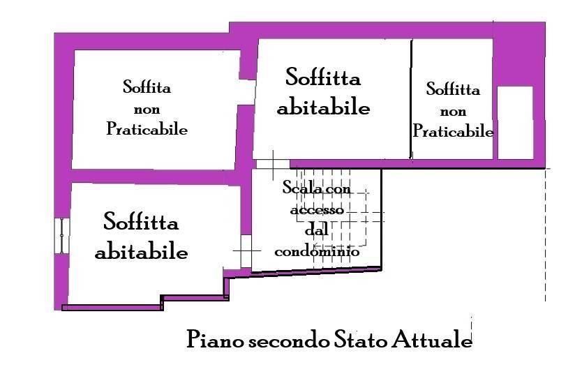 planimetria 2° piano stato attuale