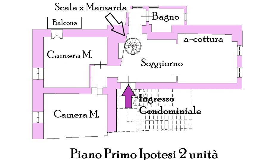 planimetria 1°piano ipetesi 2 unità