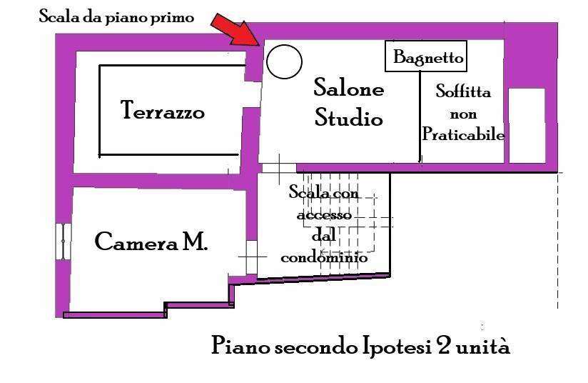 planimetria 2° piano ipotesi 2 unità