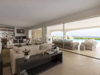 Large living room with sea view