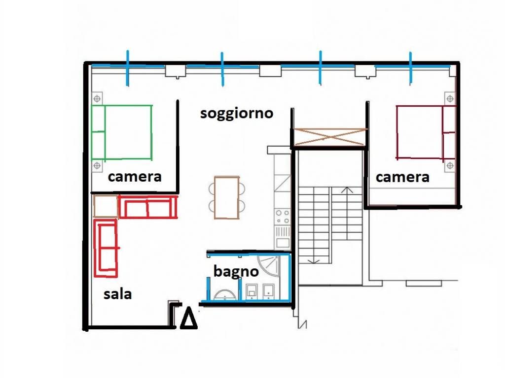 La planimetria dell'appartamento