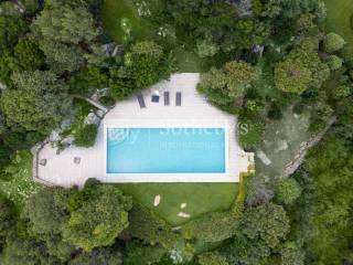 Aerial view of the pool area