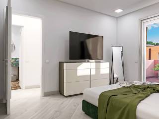 Rendering camera con terrazzo abitabile