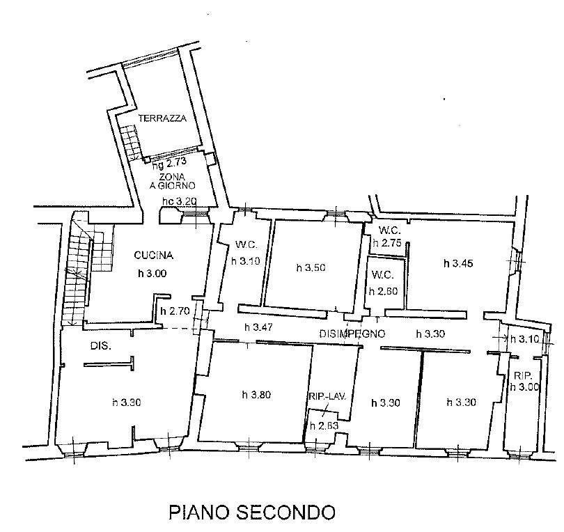 planimetria piano secondo