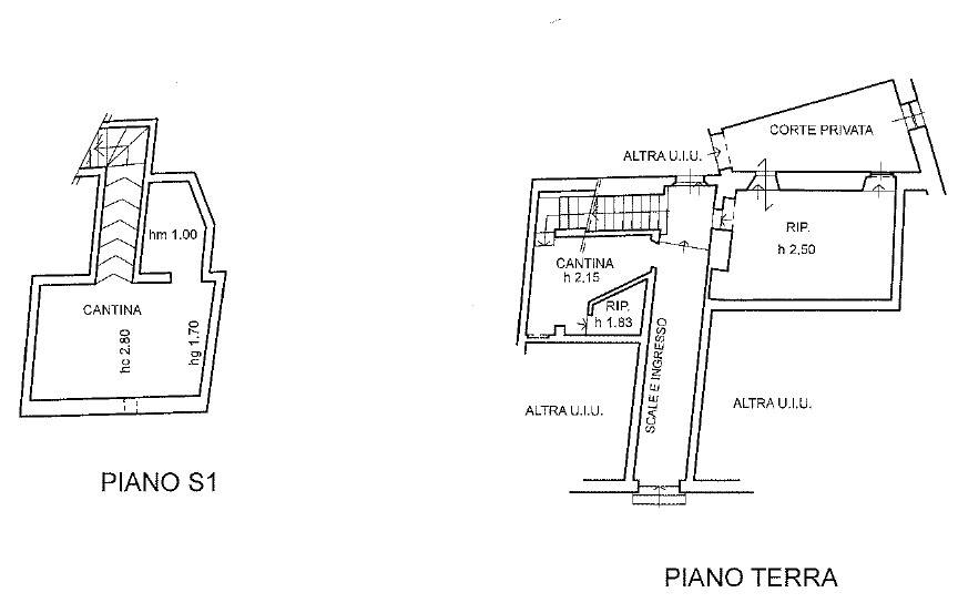 planimetria piano seminterrato e terra