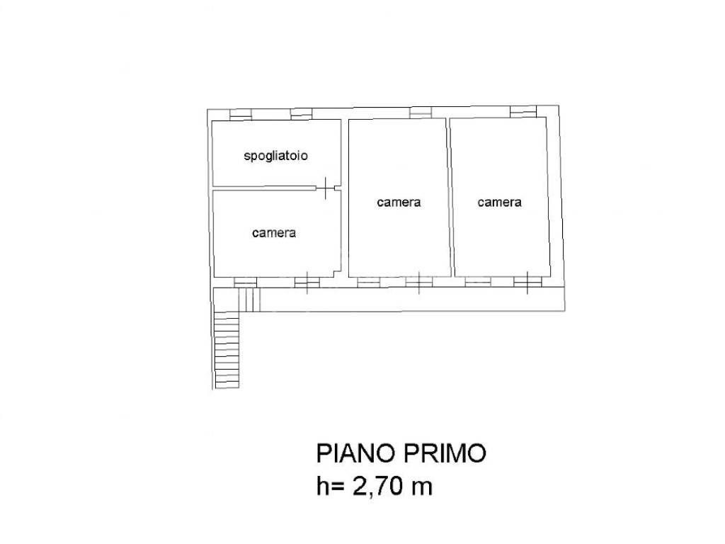 Planimetria piano primo