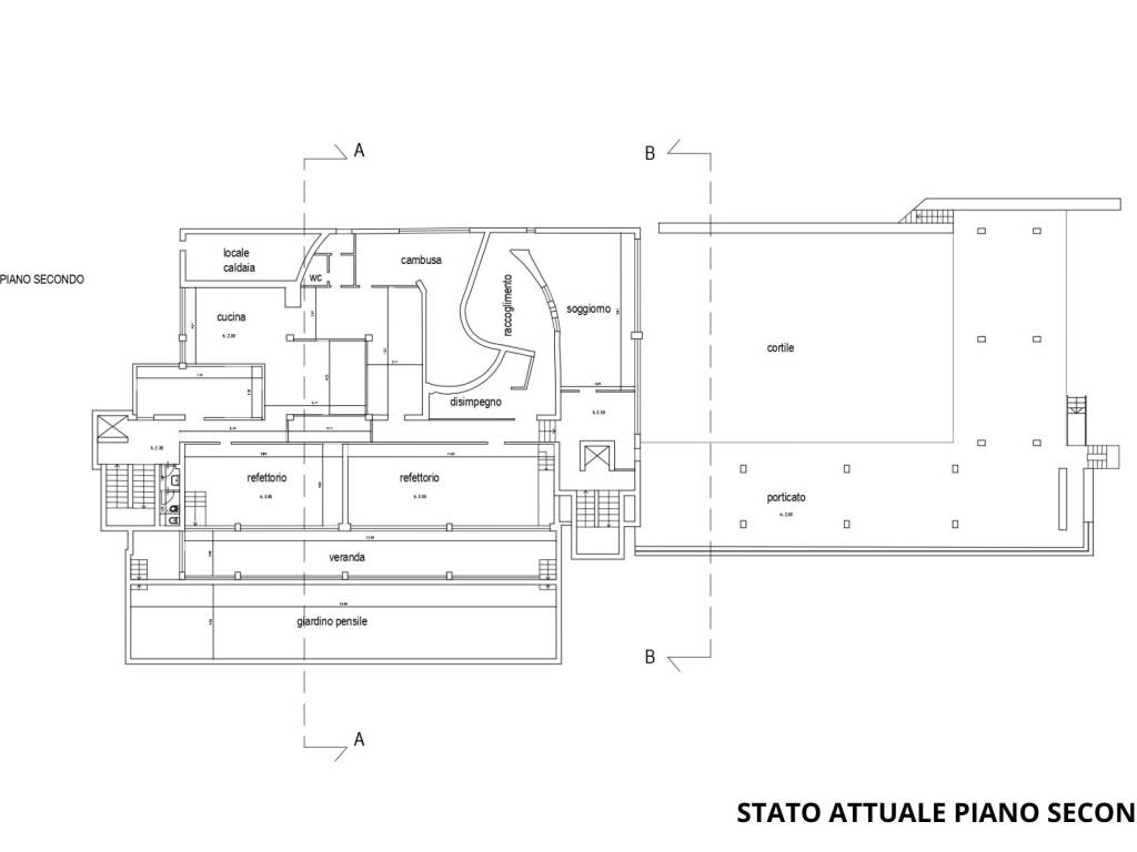 STATO ATTUALE PIANO SECONDO