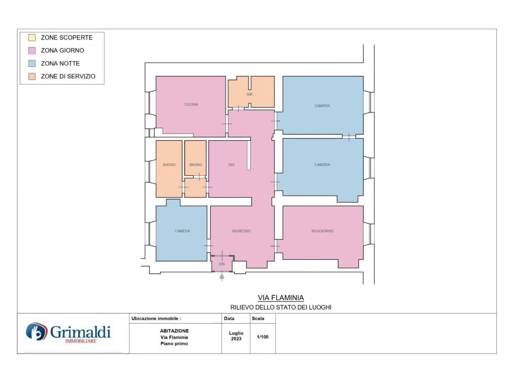 PLAN. , rilievo dello stato dei luoghi