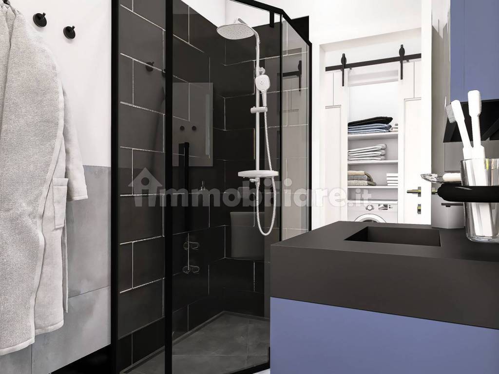 Rendering bagno a doccia