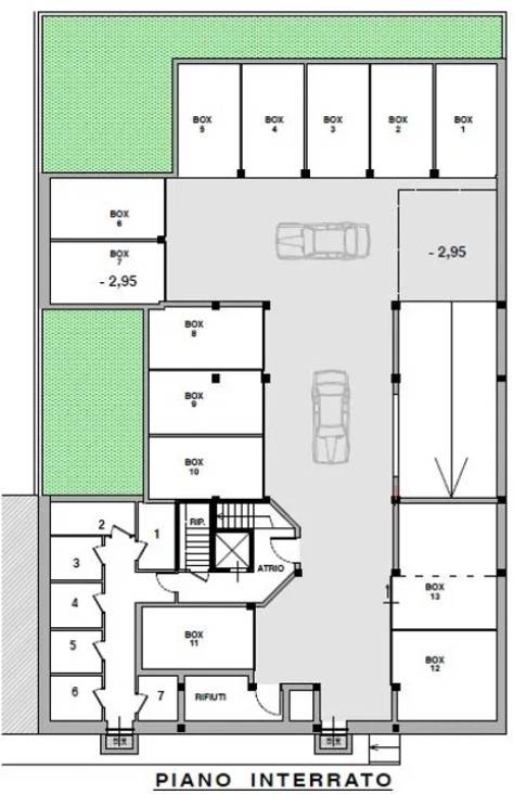 piano autorimesse e cantine